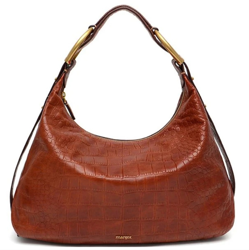 Margot Alexandra Stirrup Leather Hobo Bag
